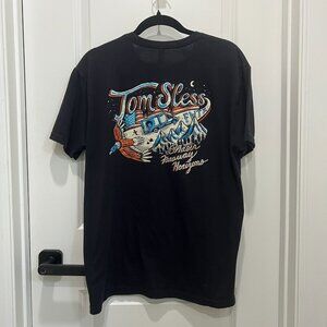 2/$12 💥♻ Next Level Tom Sless Black Graphic T-Shirt | Large | 6402